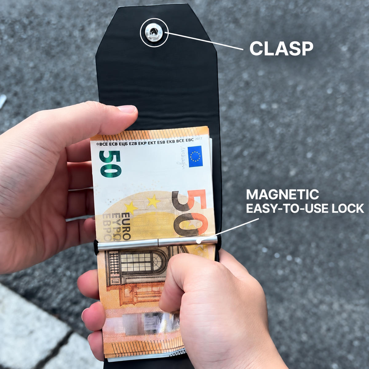 Cash wrap wallet